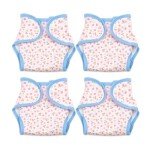 Pink Heart Print Reborn Doll Diaper Set – 4 Pieces