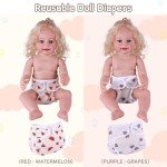 Reborn Doll Diapers – 4 Pack, Fun Patterns