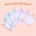 6-Pack Reusable Diapers for 12-15 Inch Reborn Dolls