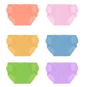 6 Pack Reborn Doll Diapers - 6 Colors