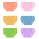 6 Pack Reborn Doll Diapers - 6 Colors