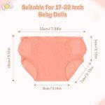 6 Pack Reborn Doll Diapers - 6 Colors