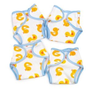 Cute Duck Design Reborn Doll Diapers – 4 Pack