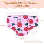 6 Pack Reusable Diapers for 12-15 Inch Dolls