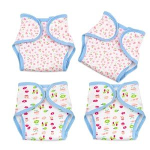 4-Pack Reborn Doll Diapers and Accessories
