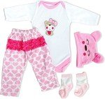 Cute 4-Piece Outfit for 17-22 Inch Dolls
