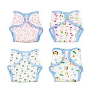 Adjustable Reborn Baby Doll Diapers Set of 4