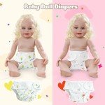 4 Pack Reusable Doll Diapers for 17-24 Inch Dolls