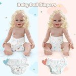 4 Pack Reusable Doll Diapers for 17-24 Inch Dolls