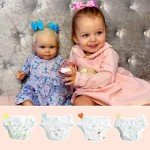 4 Pack Reusable Doll Diapers for 17-24 Inch Dolls