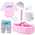 8-Piece Pink Outfit Set for Reborn Dolls