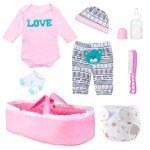 8-Piece Pink Outfit Set for Reborn Dolls