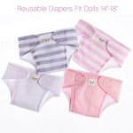 Reborn Doll 4 Pack Washable Adjustable Diapers