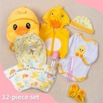 12-Piece Reborn Doll Clothes & Accessories Set