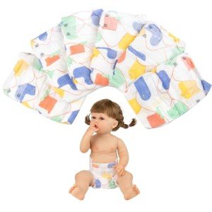 6-Pack Reusable Diapers for 17-22" Reborn Dolls
