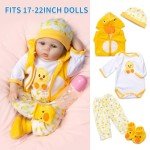 9-Piece Yellow Duck Outfit Set for Reborn Dolls