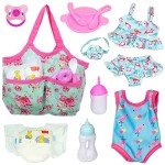 8-Piece Unicorn Baby Doll Clothes & Accessories Set