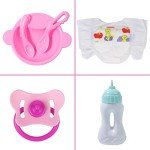 8-Piece Unicorn Baby Doll Clothes & Accessories Set