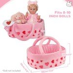 8-Piece Reborn Doll Clothes Set with Bassinet
