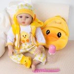 9-Piece Yellow Duck Outfit Set for Reborn Dolls