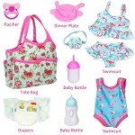 8-Piece Unicorn Baby Doll Clothes & Accessories Set