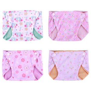 Reusable Doll Diapers - Animal & Floral Patterns