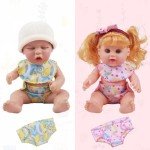 8-Piece Washable Diapers & Bibs for Dolls