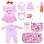11-Piece Outfit Set for 17-22 Inch Reborn Dolls