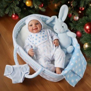 8 Pcs Reborn Doll Accessories with Bassinet