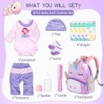 11-Piece Purple Mermaid Unicorn Outfit for Reborn Dolls
