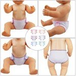 Toyvian 6-Pack Reusable Doll Diapers & Bag
