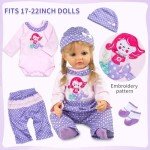 11-Piece Purple Mermaid Unicorn Outfit for Reborn Dolls