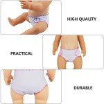 Toyvian 6-Pack Reusable Doll Diapers & Bag