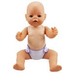 Toyvian 6-Pack Reusable Doll Diapers & Bag