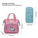 HappyVk Pink Baby Doll Diaper Bag with Pad
