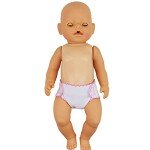 Toyvian 6-Pack Reusable Doll Diapers & Bag