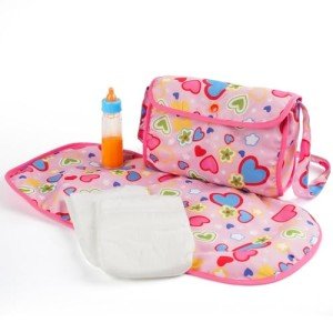 5-Piece Doll Diaper Bag Set with Magic Bottles
