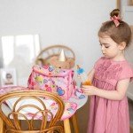 5-Piece Doll Diaper Bag Set with Magic Bottles