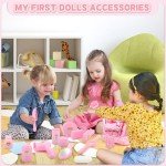 40PCS Baby Doll Accessories Set for Pretend Play