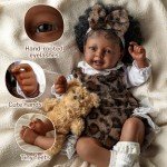 Lifelike 20-Inch Black Reborn Baby Doll Girl