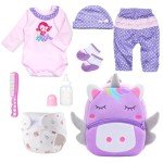 Reborn Baby Girl Doll Clothes & Backpack Set