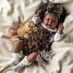 Lifelike 20-Inch Black Reborn Baby Doll Girl