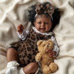 Lifelike 20-Inch Black Reborn Baby Doll Girl