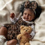 Lifelike 20-Inch Black Reborn Baby Doll Girl