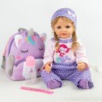 Reborn Baby Girl Doll Clothes & Backpack Set