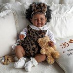Lifelike 20-Inch Black Reborn Baby Doll Girl