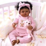 20-Inch Realistic Black Girl Reborn Doll Set
