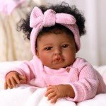 20-Inch Realistic Black Girl Reborn Doll Set