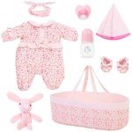 8-Piece Baby Doll Clothes and Accessories Set