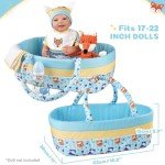 9-Piece Reborn Baby Doll Clothes Set with Bassinet